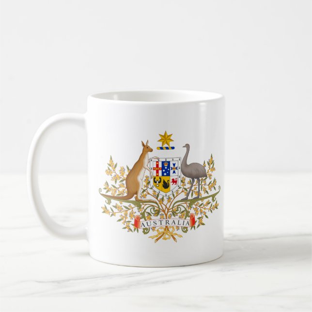 Australia Coat of Arms Coffee Mug (Left)