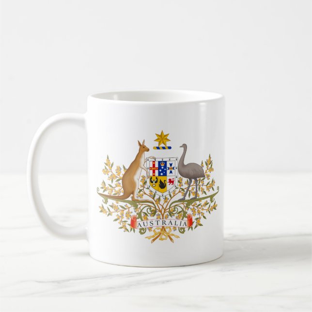 Australia Coat of Arms Coffee Mug (Left)