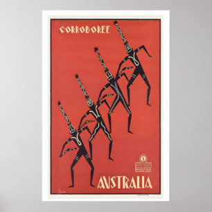 Australia Corroboree Aboriginal Australians Poster
