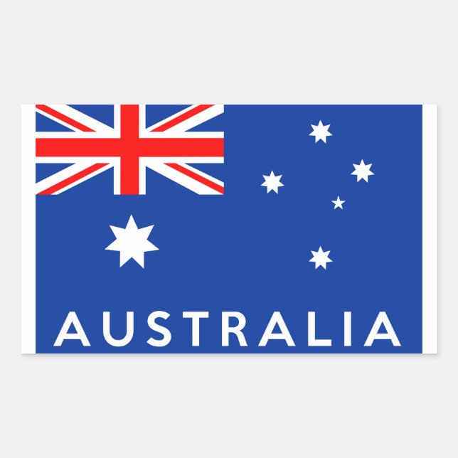 australia country flag symbol name text sticker (Front)