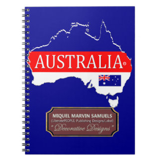 Australia country outline Flag Colours Modern Note Notebook