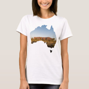 Australia Country Shape Uluru Ayers Rock T-Shirt