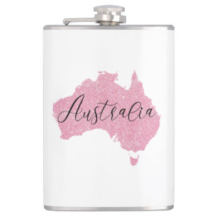 Australia Country Shining Colour Hip Flask