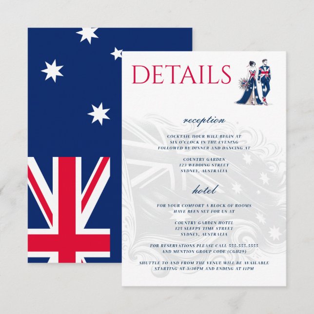 Australia Couple Enclosure Card (Front/Back)