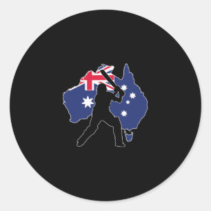 Australia Cricket Classic Round Sticker