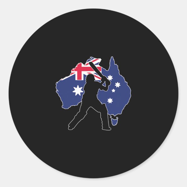 Australia Cricket  Classic Round Sticker (Front)
