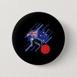 Australia Cricket Fan Or Player  2 Inch Round Button