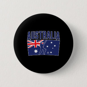 Australia Cricket (flag And Tsman)  2 Inch Round Button