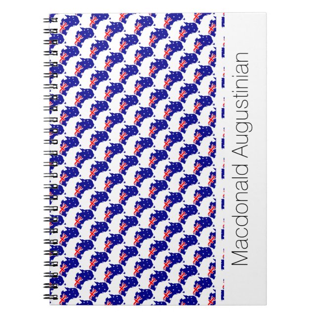 AUSTRALIA Custom Ajouter Votre Nom Carnet Journal (Devant)