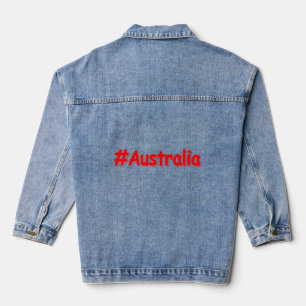 "#Australia" Cute Design. Buy Now Denim Jacket