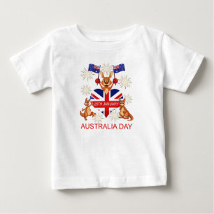 AUSTRALIA DAY 26TH JANUARY, KANGAROOS, BABY T-Shirt
