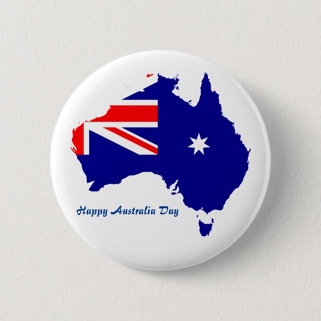  Australia Day 2 Inch Round Button (Front)