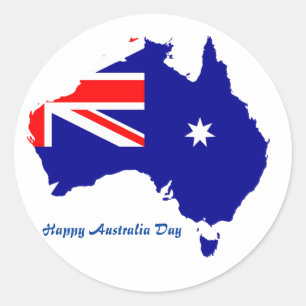 Australia Day Classic Round Sticker