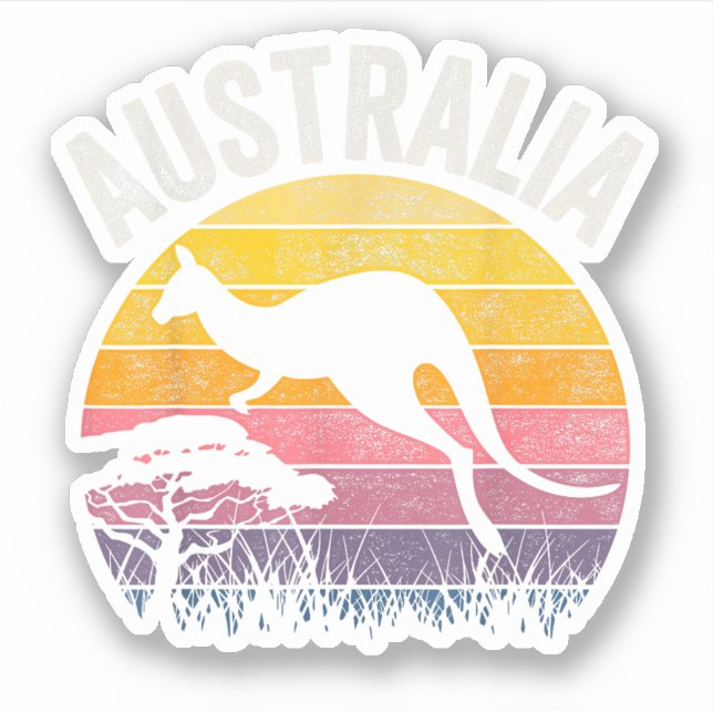 Australia Day Funny Australian Kangaroo Vintage (Front)
