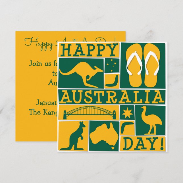 Australia Day Invitation (Front/Back)