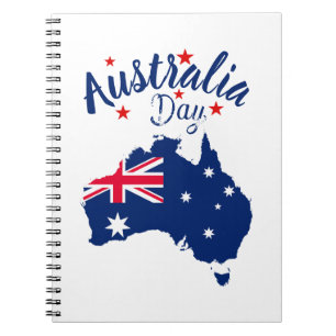 Australia Day Red Blue and White Notebook