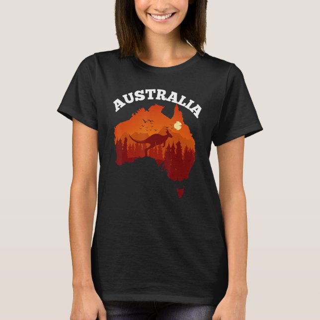 Australia Day Shirt Funny Australian Map Flag Patr (Front)