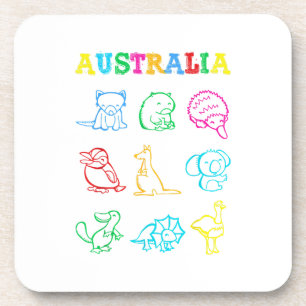 Australia Day Toddler Shirt Funny Animals Australi Coaster