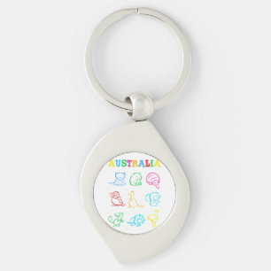 Australia Day Toddler Shirt Funny Animals Australi Keychain