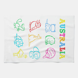 Australia Day Toddler Shirt Funny Animals Australi Kitchen Towel
