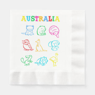 Australia Day Toddler Shirt Funny Animals Australi Napkin