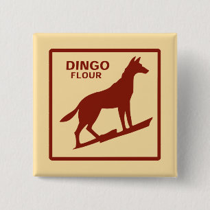 Australia - Dingo Flour 2 Inch Square Button