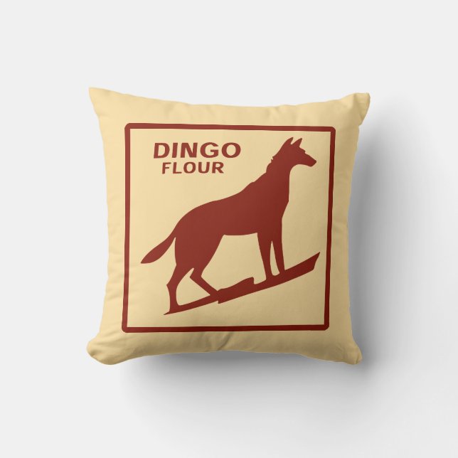 Australia - Dingo Flour Throw Pillow (Front)