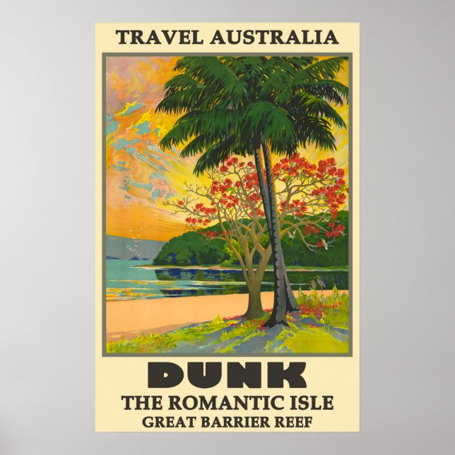 Australia Dunk Island, Great Barrier Beef Travel Poster (Front)