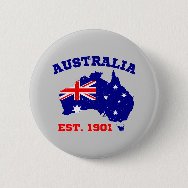 Australia Established 1901 2 Inch Round Button (Front)