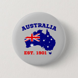 Australia Established 1901 2 Inch Round Button