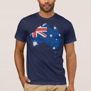 Australia Flag and Map T-Shirt
