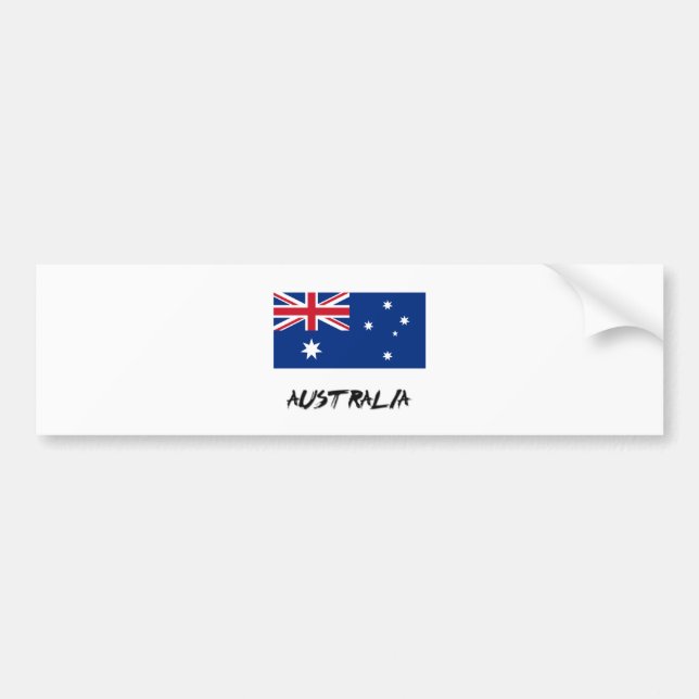 Australia Flag Bumper Sticker (Front)