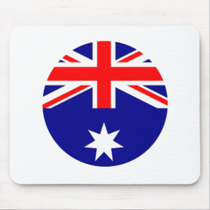 Australia Flag - Circle The MUSEUM Zazzle Mouse Pad