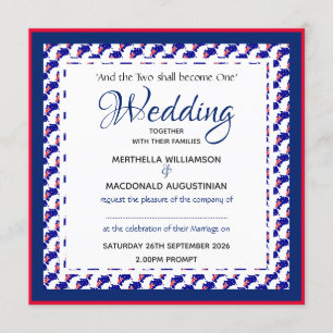 AUSTRALIA FLAG Custom Patriotic Square Wedding Invitation
