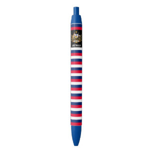 Australia Flag Cute Patriotic Black Ink Pen