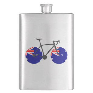 Australia Flag Cycling Hip Flask