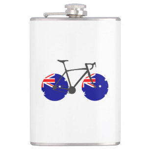 Australia Flag Cycling Hip Flask