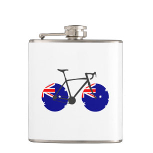 Australia Flag Cycling Hip Flask