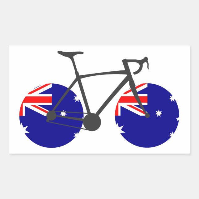 Australia Flag Cycling Sticker (Front)