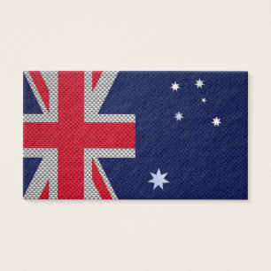 Australia Flag Design in Carbon Fibre Chrome Style