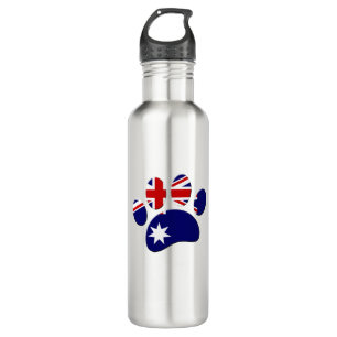 Australia Flag Dog Paw Print 710 Ml Water Bottle