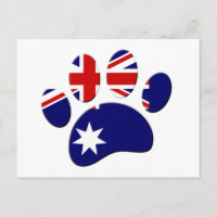 Australia Flag Dog Paw Print