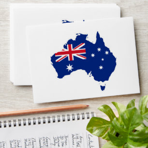 Australia flag envelope