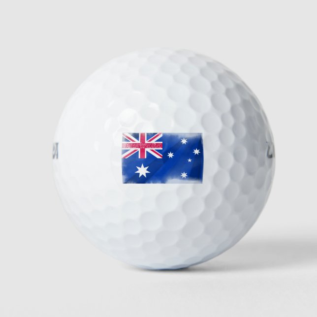 Australia Flag Fadeout Golf Balls (Front)