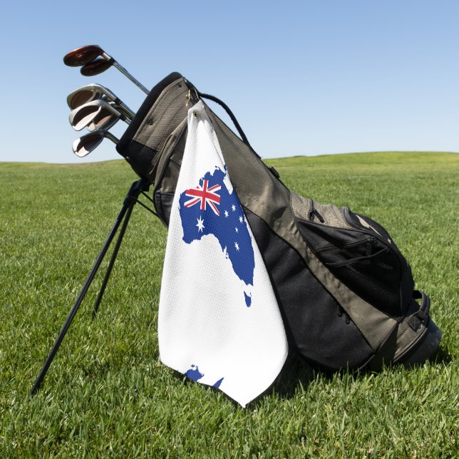 Australia flag golf towel (Green)