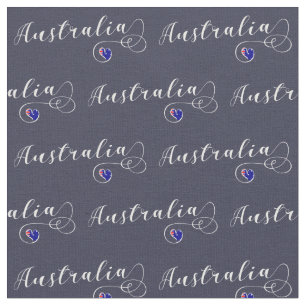 Australia Flag Heart, Australian Design Fabric