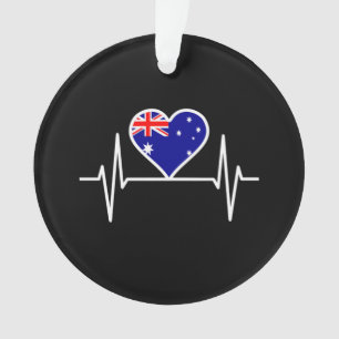 Australia Flag Heartbeat Ornament