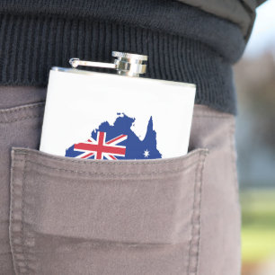 Australia flag hip flask