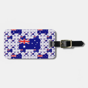 Australia Flag in Multiple Colourful Layers Luggage Tag