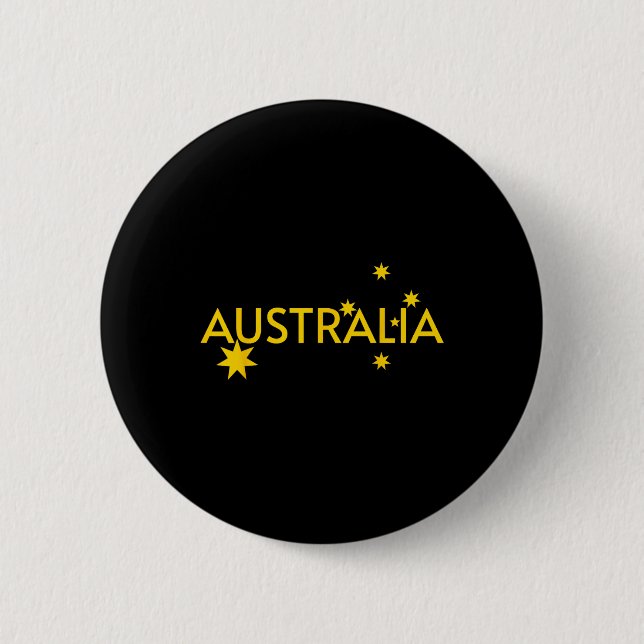 Australia Flag Jersey  2 Inch Round Button (Front)